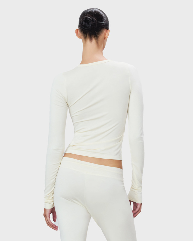 Éterne Top Fitted Crewneck Long Sleeve Creme XS