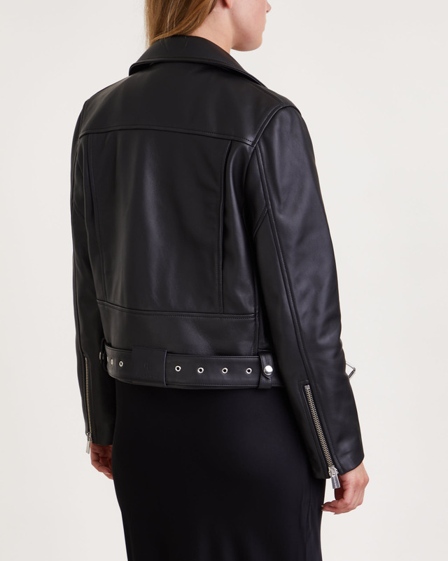 Anine Bing Leather Jacket Benjamin Moto WAKAKUU