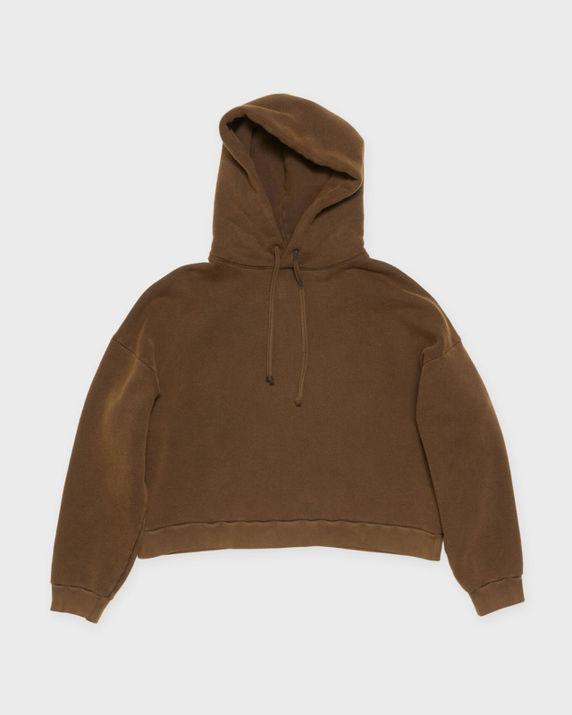 Acne Studios Hoodie Sweater Logo Patch Washed Chocolate S