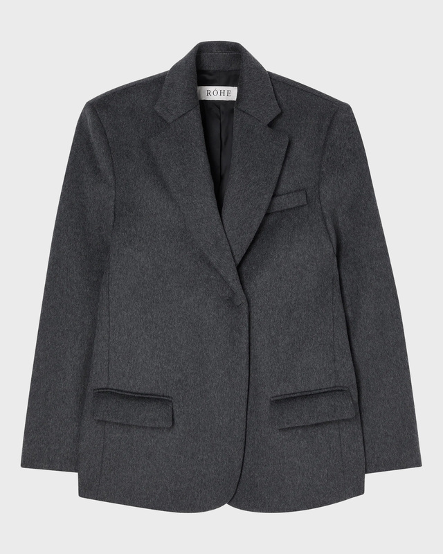 RÓHE Jacket Textured Wool-Blend  Anthracite 34