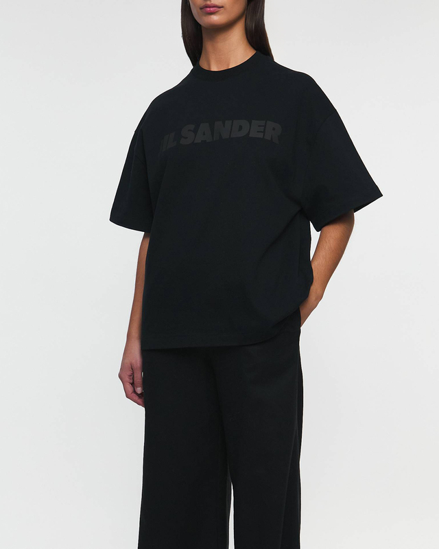 JIL SANDER T-Shirt Logo Jersey Svart XS