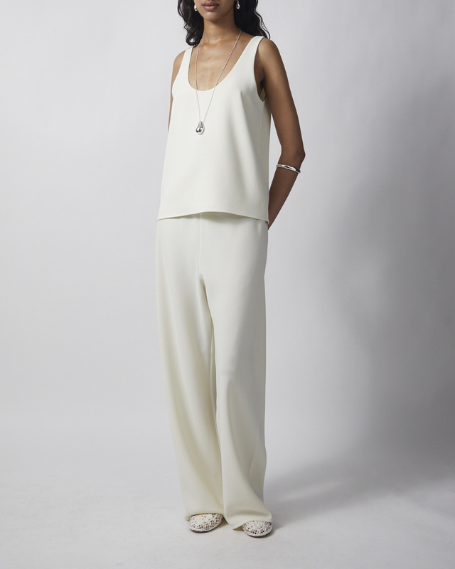 Trousers Bea Crepe Pants Creme