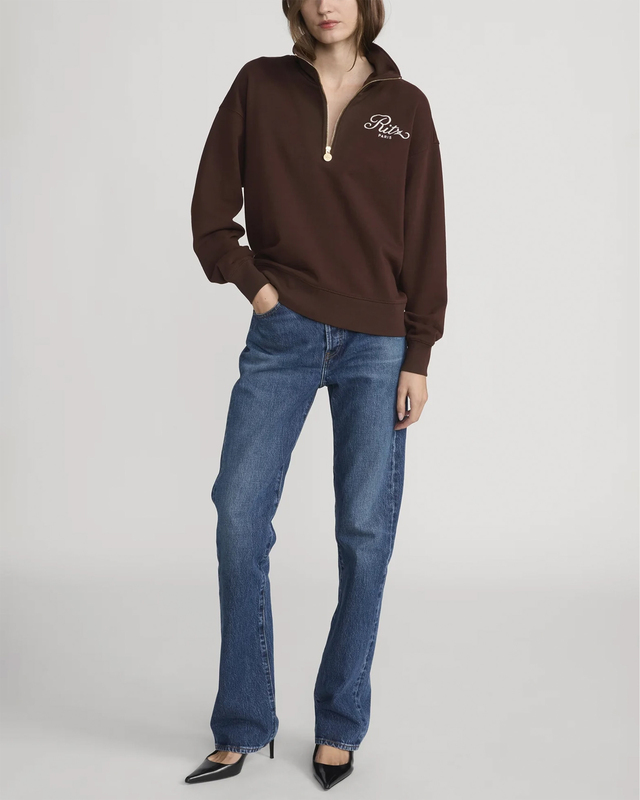 Sweater Ritz Half Zip Polo Chocolate