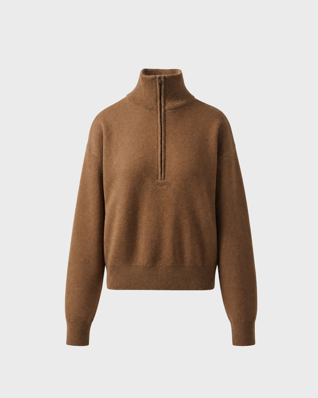 Genser Macy Zip Wool Camel