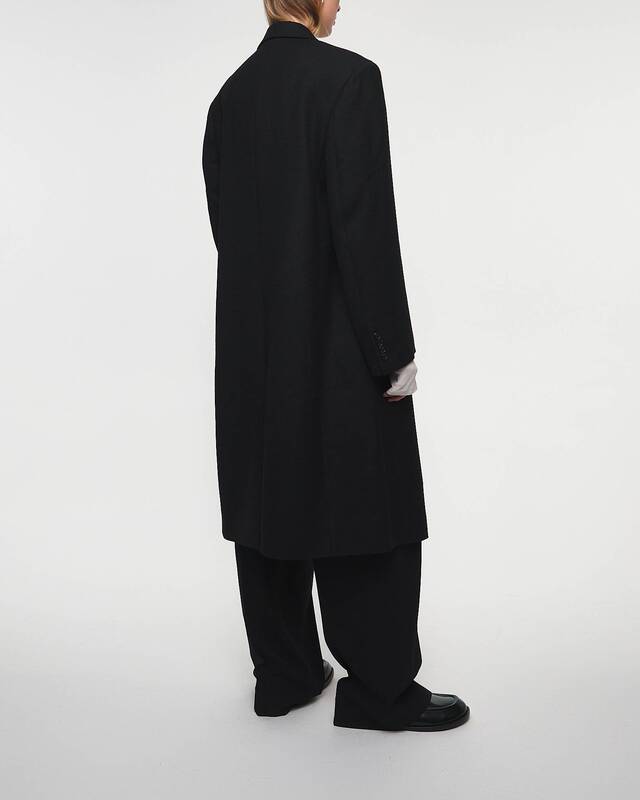 Acne Studios Coat Single Breasted Wool Black 36