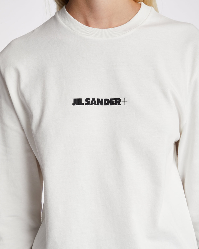 JIL SANDER Logo-print cotton sweatshirt Beige S