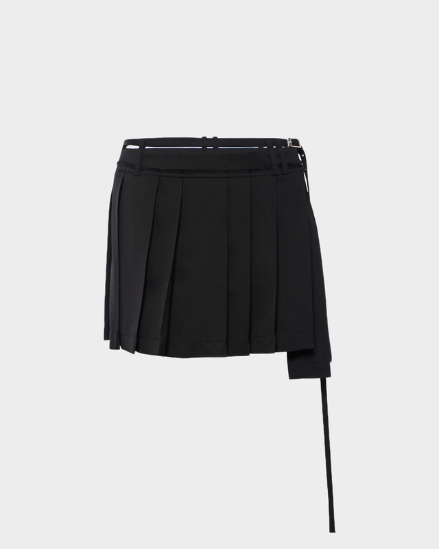 Acne Studios Skirt Asymmetric Pleated Black 36