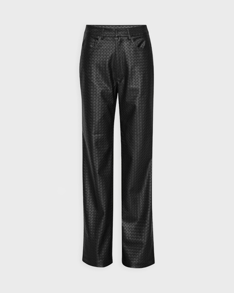 Pants Braided Straight Black 1