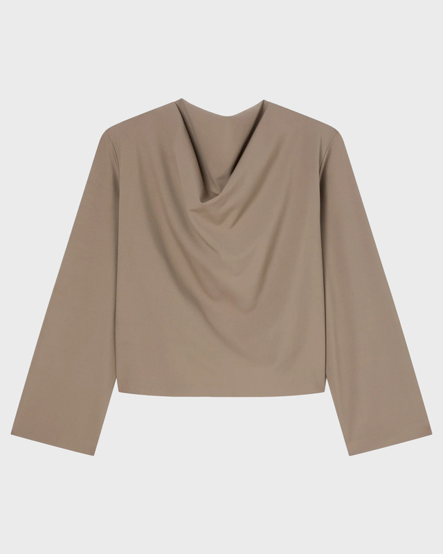 RÓHE Top Draped Wool Khaki 38