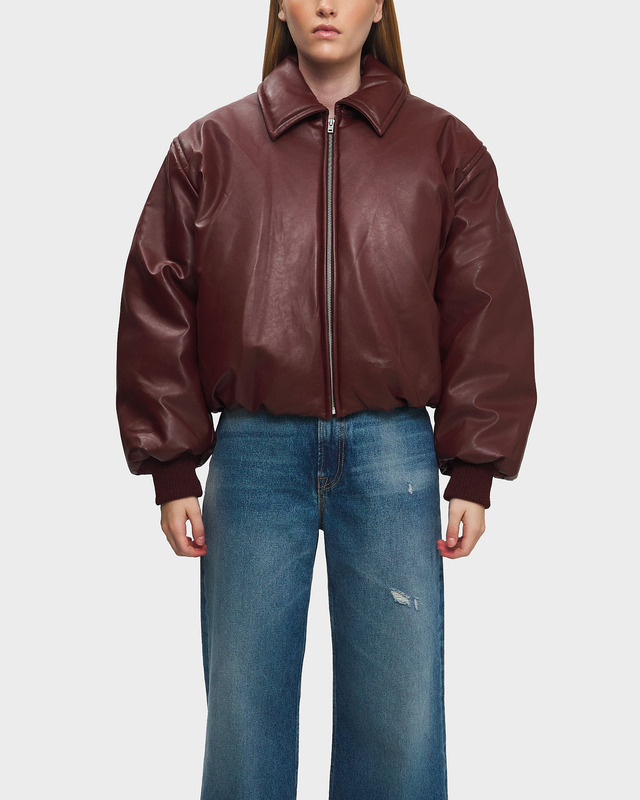 Acne Studios Jacket Coated Bomber Burgundy  38