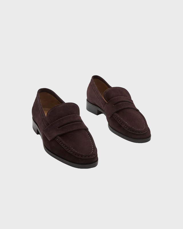 ATP Atelier Airola Walnut Suede Loafers Brown EUR 39