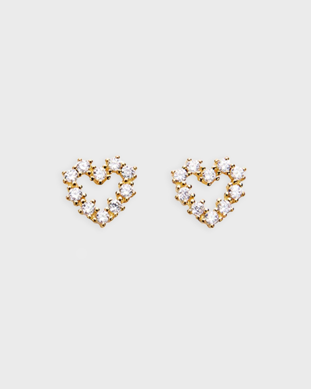 Pico Copenhagen Earrings Cæur Crystal Stud Clear ONESIZE