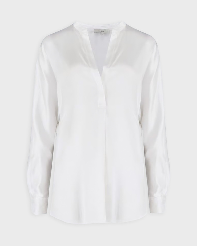 Vince Blouse Band Collar  White L