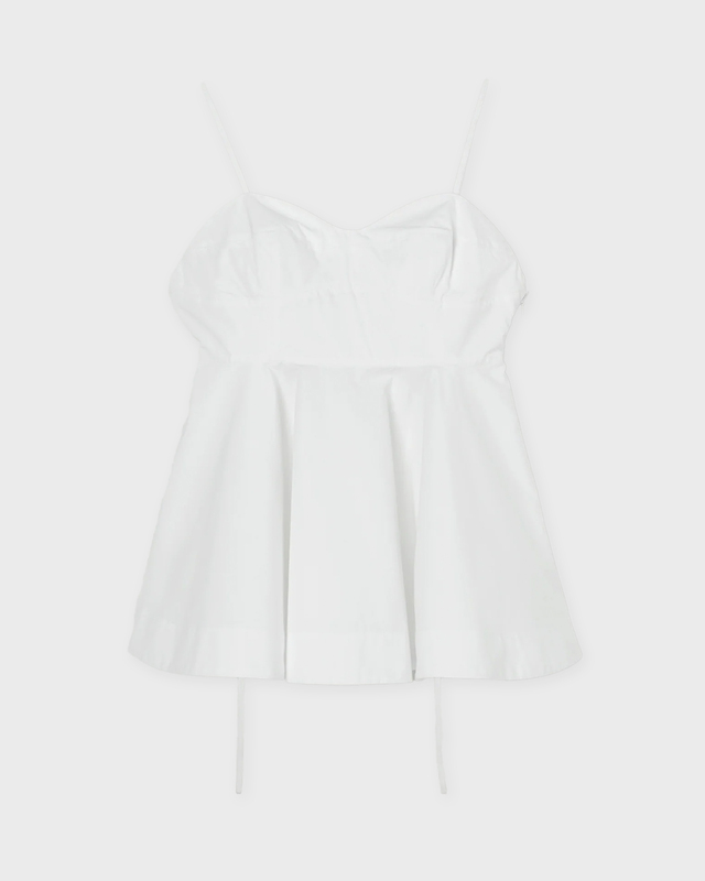 Top Bustier Peplum White