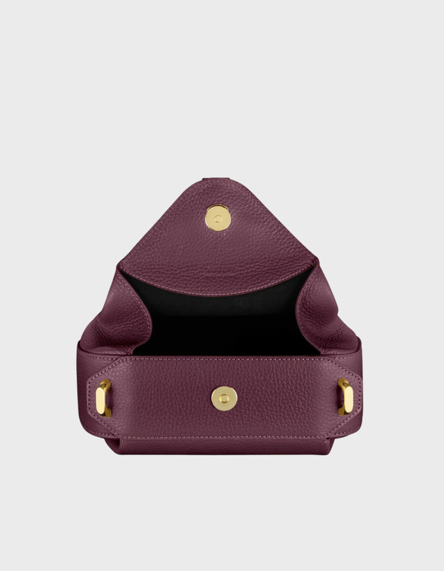 Bag Oyster Clutch Mini Vinröd