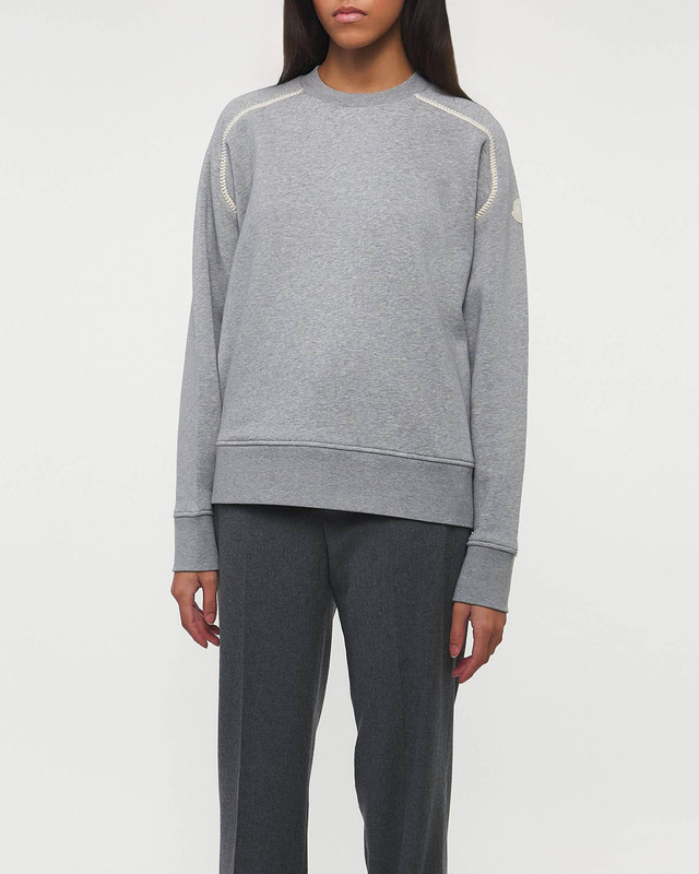 Moncler Sweatshirt Embroidered  Light grey S