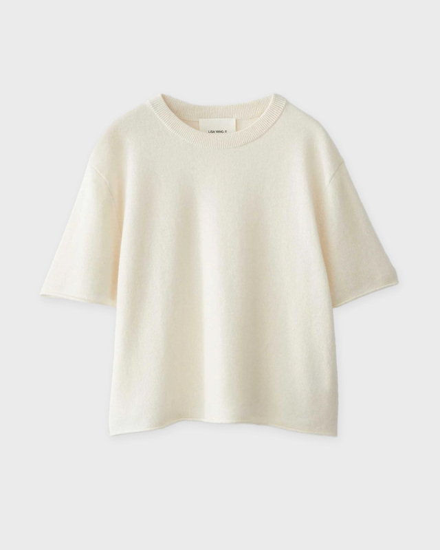 LISA YANG T-shirt Cila Cashmere Offwhite 2 (M-L)