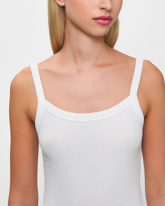 Filippa K Topp Fine Rib Singlet Vit M