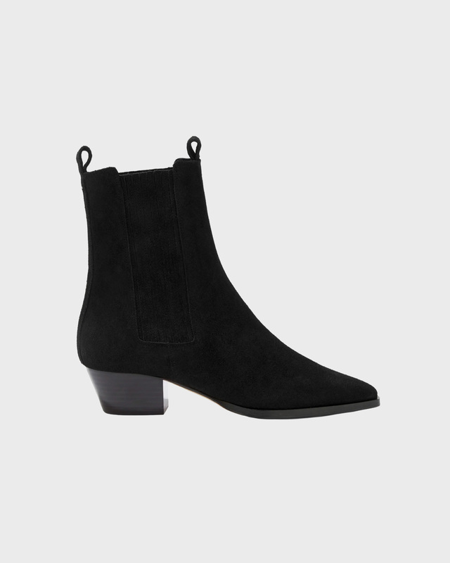 Ankle Boots Agata Cow Suede Leather Black
