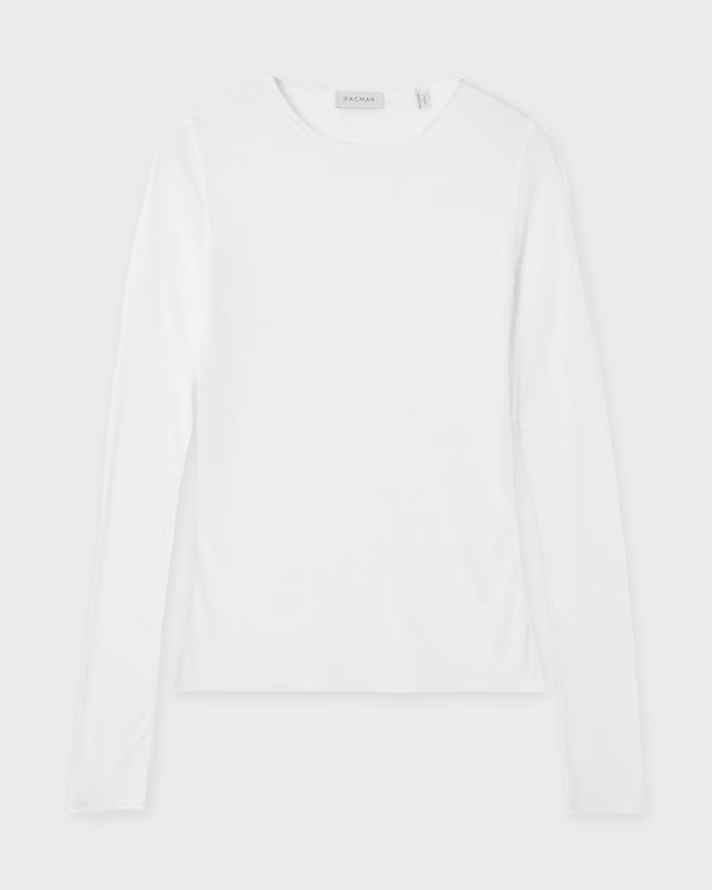 Dagmar Top Lyocell Long Sleeve White M