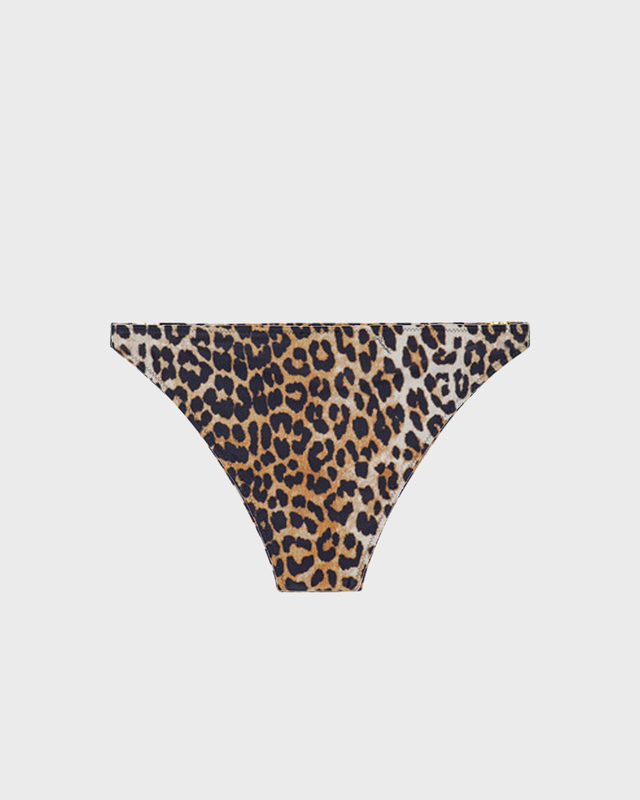 Ganni Bikini Bottom Printed Emblem Leopard 34