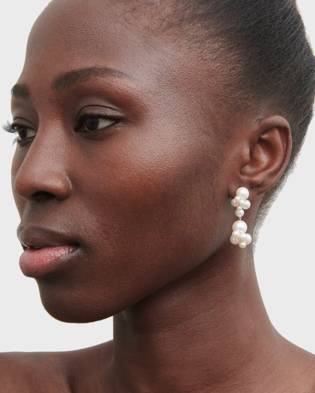 Sophie Bille Brahe Bisou Double Earring Pearl ONESIZE