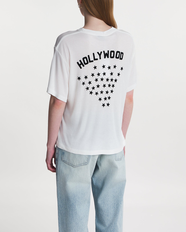 Anine Bing T-Shirt Louis Tee Hollywood Ivory XS