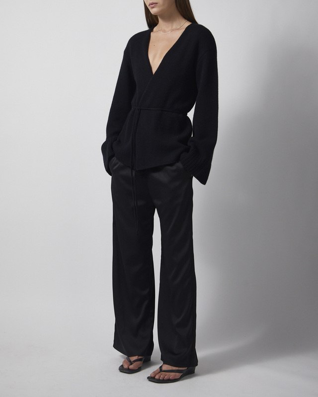 Bukser Adeline Satin Black