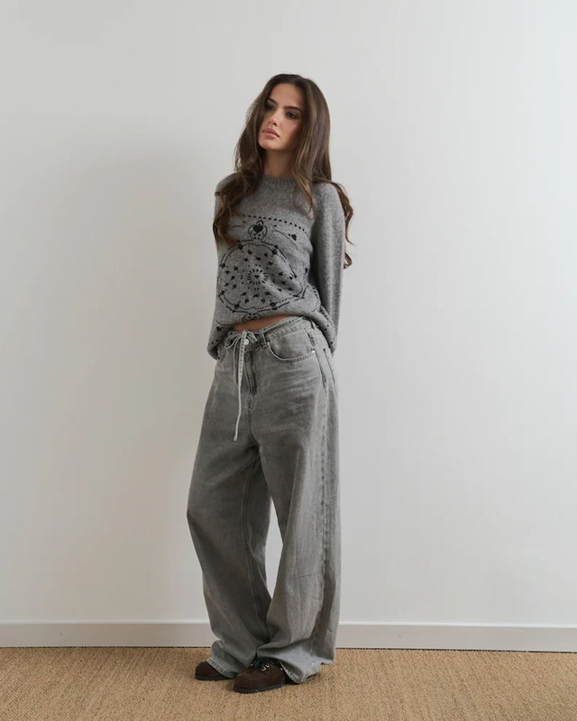 Tröja Bandana Cashmere Grå