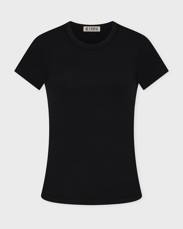 Éterne T-Shirt Fitted Crewneck Short Sleeve Black XS