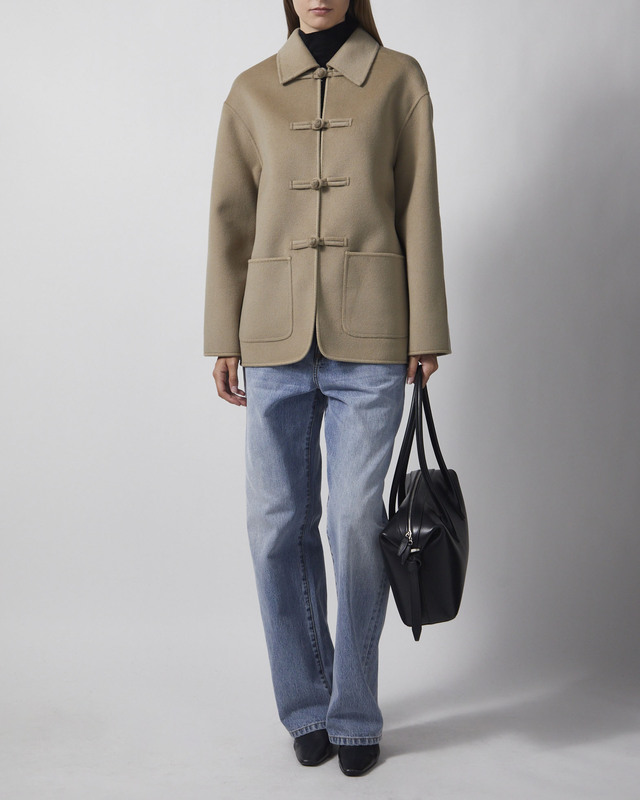 Jacka Double-Faced Wool Pankou Closure Desert