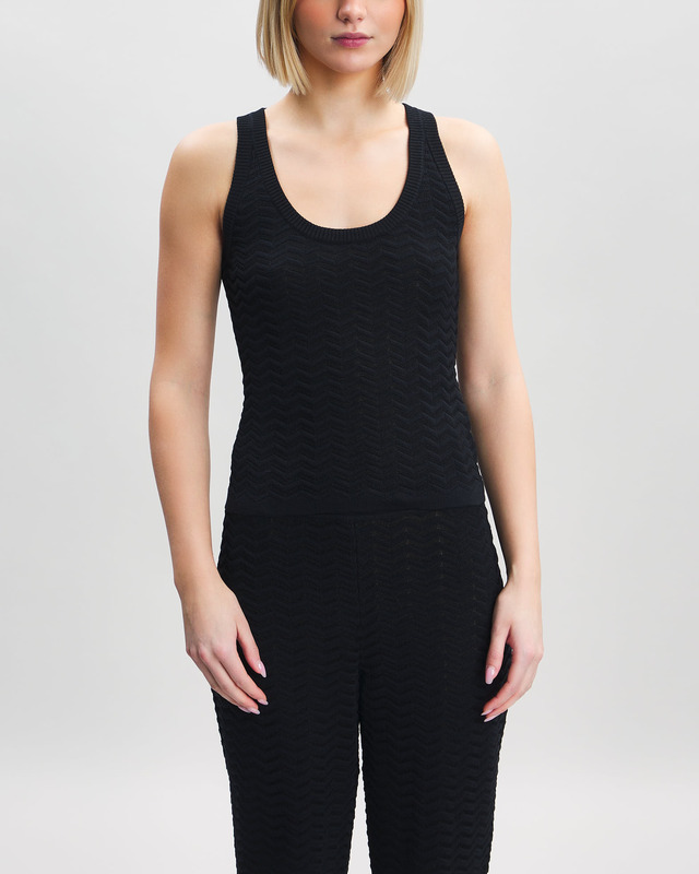 Missoni Top Viscose Blend Tank Black IT 44 (EUR 38)