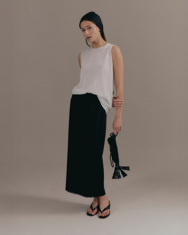 Skirt Joan Silk Black