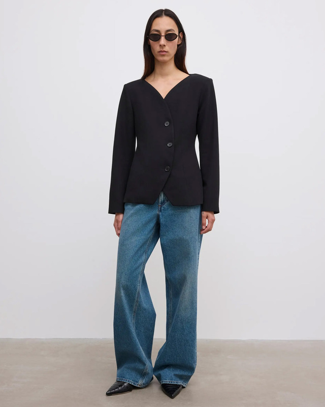 Dinner Jacket Curved Front Svart