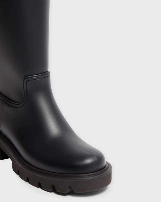 Moncler Kickstream High Rain Boots Black EUR 36