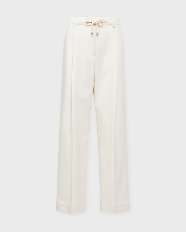 Byxor Wool Gabardine Tailored Creme