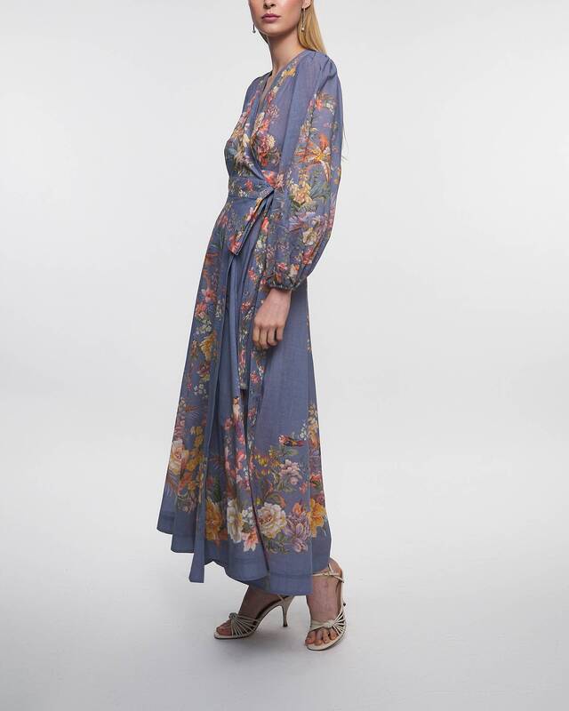 ZIMMERMANN Dress Tallow Wrap Midi  Flower print 2 (M-L)