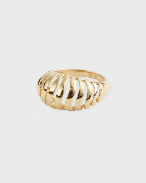 Ring Mini Ribbed Void Guld 1