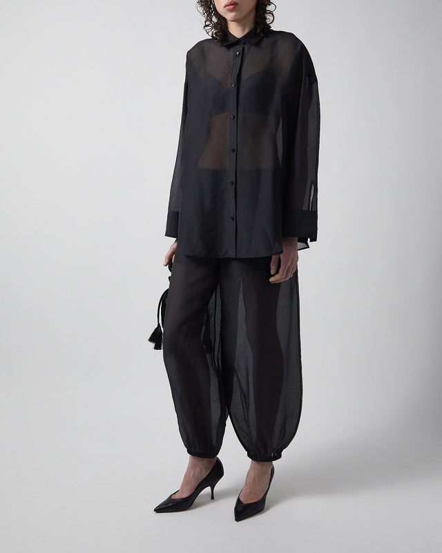 Skjorte Derris Soft Organza Black