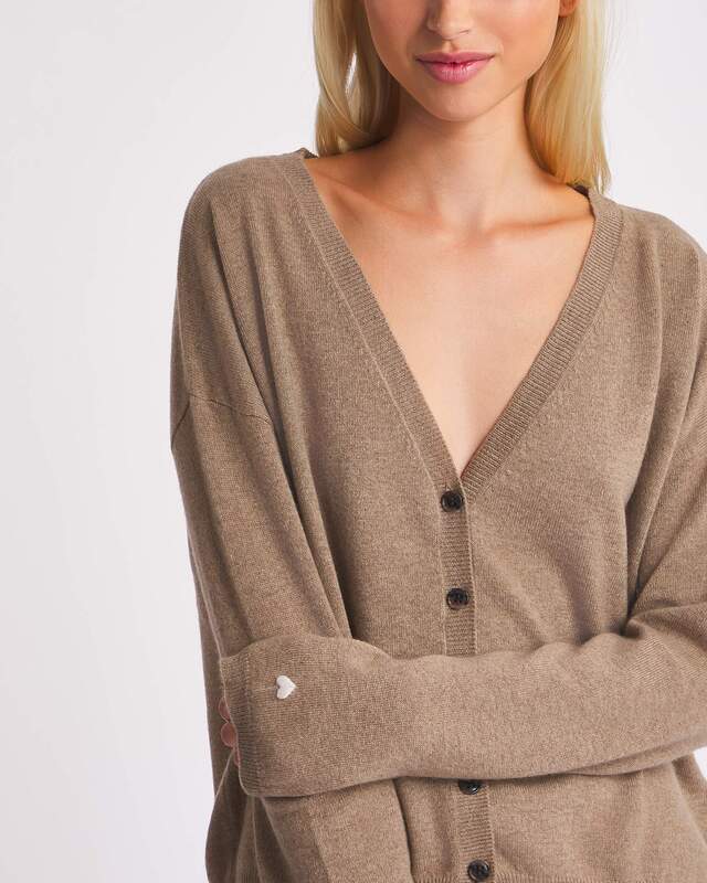 LISA YANG Cardigan Abby Cashmere Brown 1 (S-M)