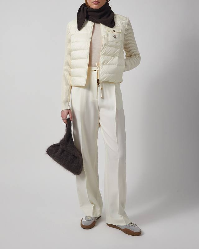 Byxor Wool Gabardine Tailored Creme