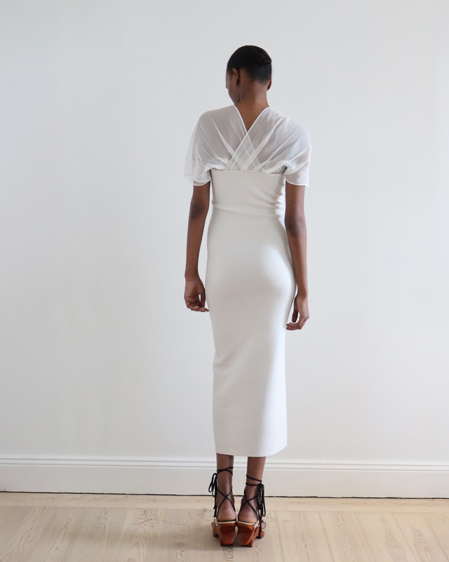 Dress Indira Silk-georgette Ivory