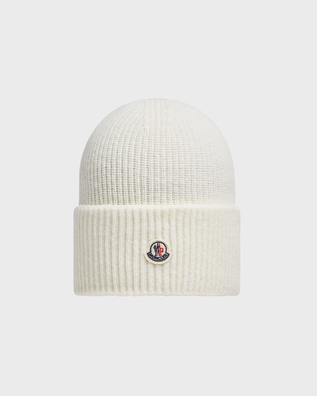 Moncler Wool Beanie Vit ONESIZE