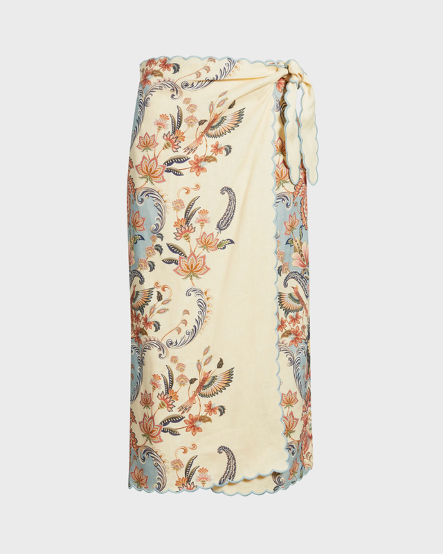 Skirt Boho Midi Light yellow