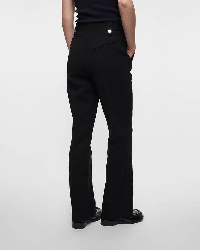 Ganni Trousers Bonded Crepe  Black 42