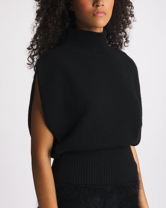 LISA YANG Top Zaya Cashmere Black 1 (S-M)