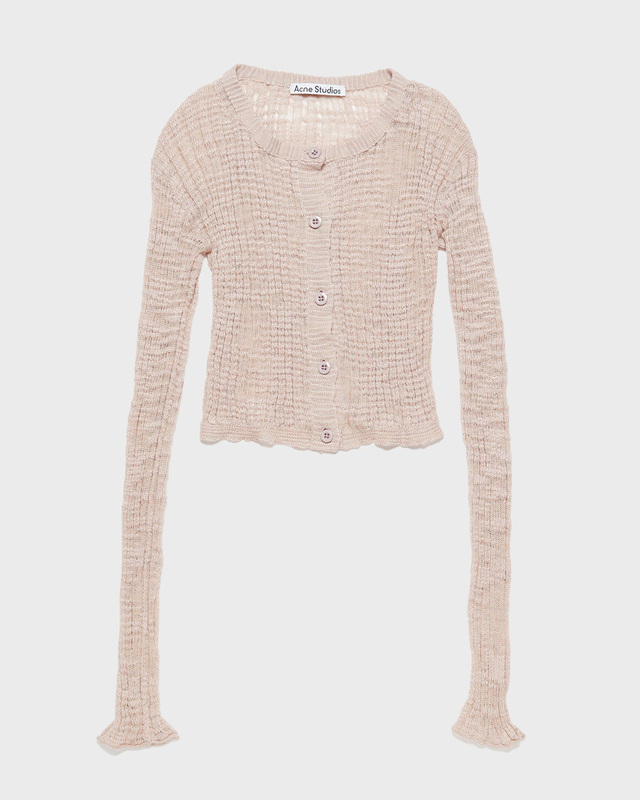 Acne Studios Wide Rib Cardigan Rosa S