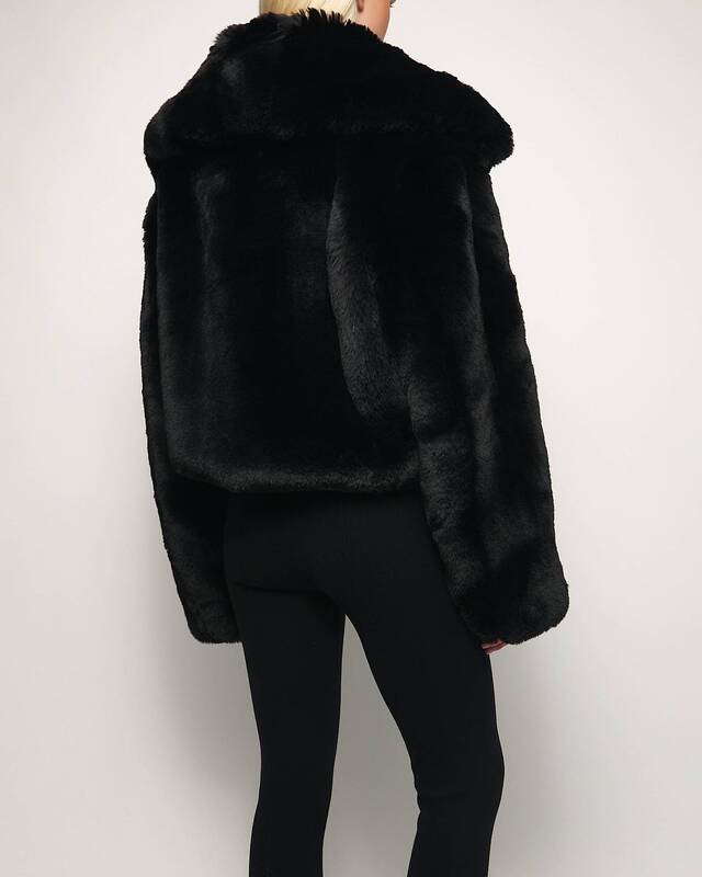 Acne Studios Jacka Faux Fur Collar  Svart 34