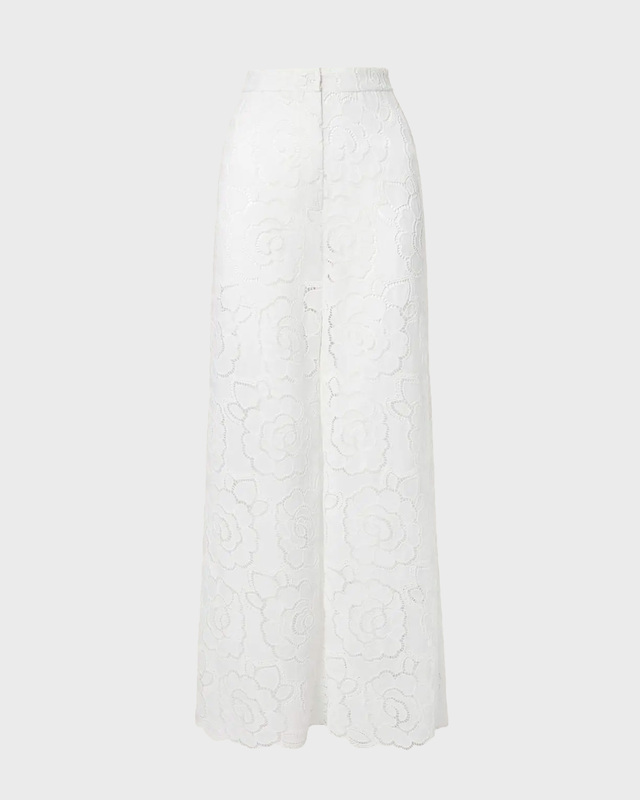 Trousers Stacey Wide Lace White