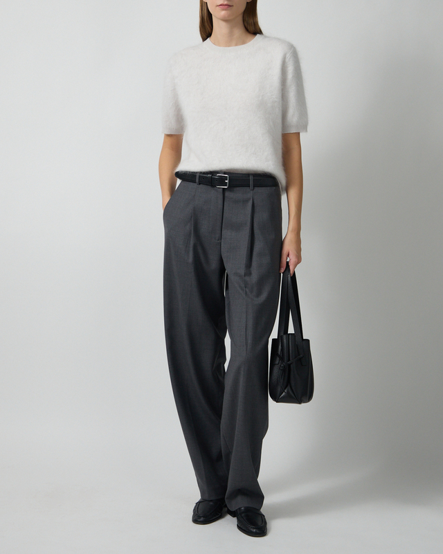 Trøje Brushed short sleeve Light gray